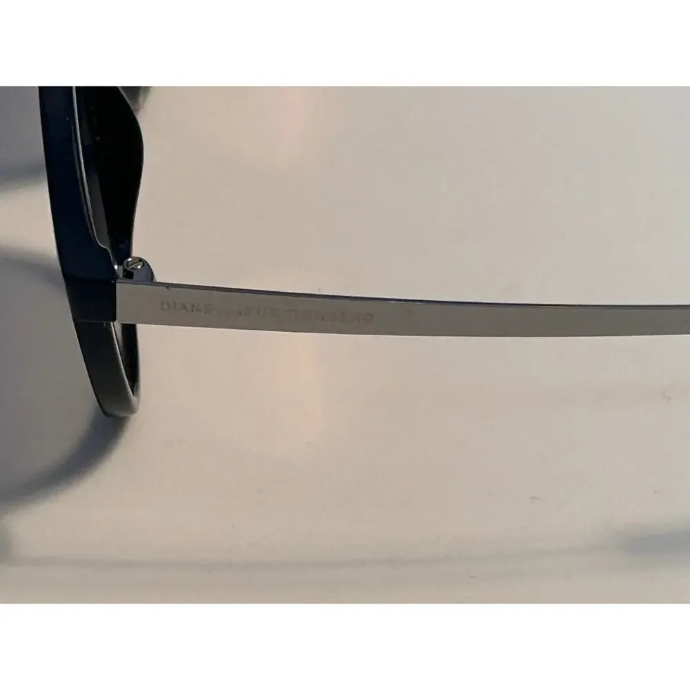 Diane Von Furstenberg Blue/Silver Sunglasses